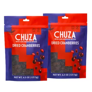 CHUZA Spicy Dried Cranberries 2 Pack with 100% Mexican Spices - Natural Dried Cranberries for Adults and Children - Artificial