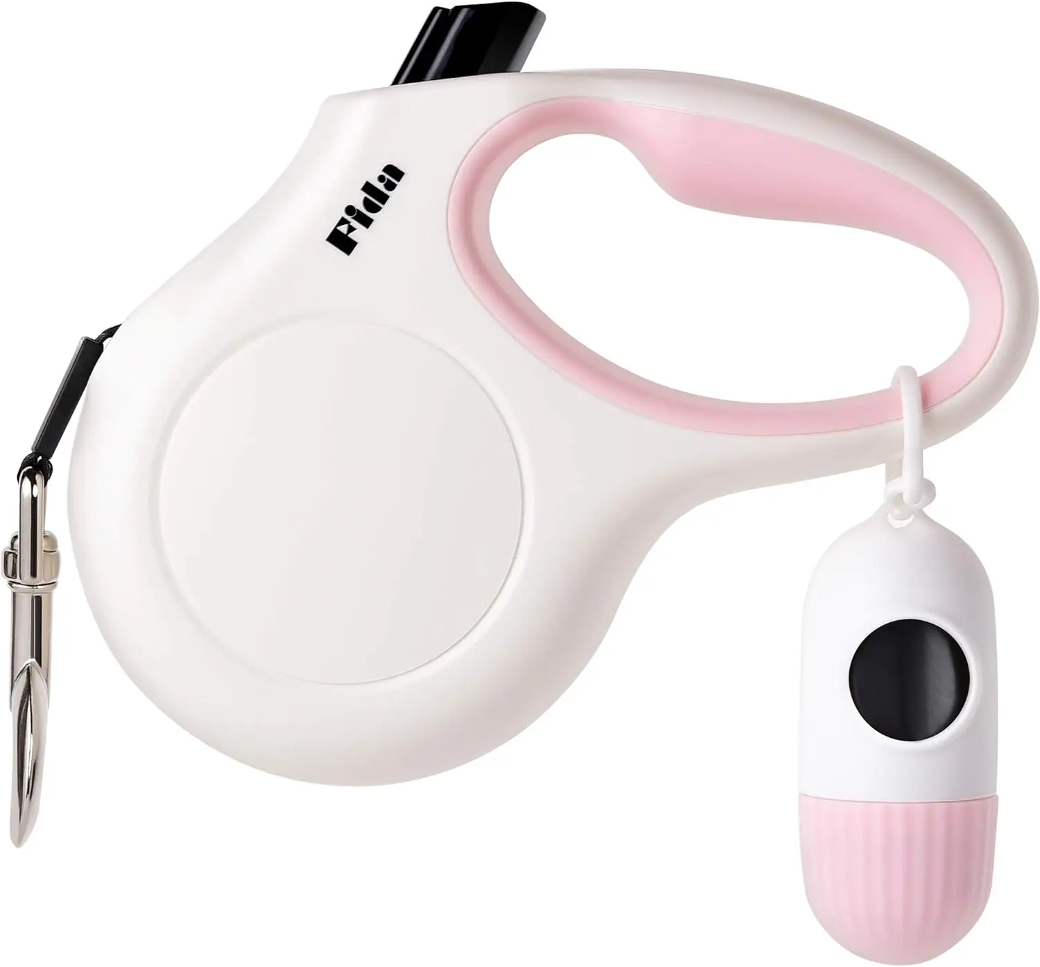 Fida Retractable Dog Leash with Poop Bag Dispenser & Bags, 10/16 FT Reflective Walking Leash with One-Hand Brake, Soft-Grip Handle and 360° Tangle-Reducing Design for Small, Medium and Large Dogs