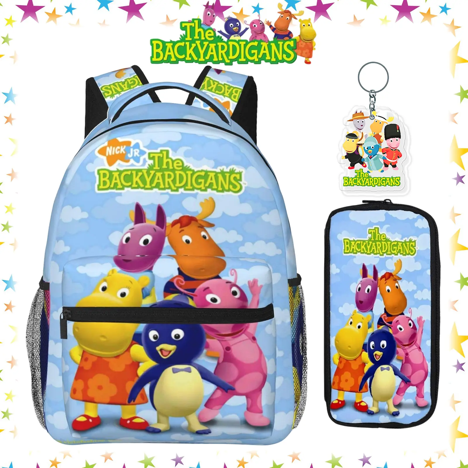The backyardigans Backpack Lightweight Backyardigans Bookbag with Padded Straps The backyardigans merch Student Daypack for Primary Travel Camping