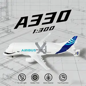 1:200 Scale A300-600st Whale Transporter Model, 7.76 Inch Collectible Precision Replica, Display Stand & Sliding Landing Gear Wheels, Diecast Metal Model
