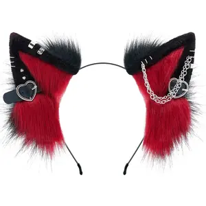 Faux   Ear Headband with Charms Adult  Accessory for Halloween