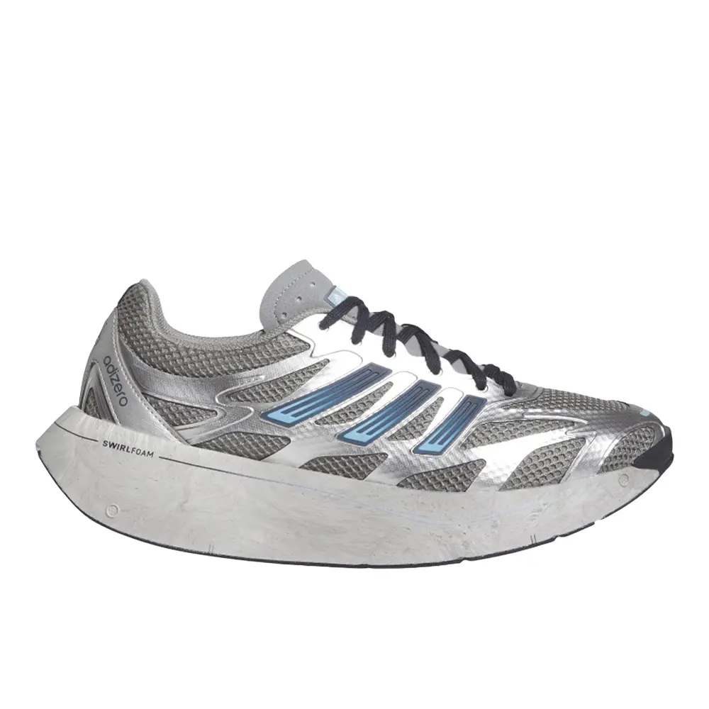 adidas Mens Adizero Aruku Lace Up Sneakers Shoes Casual - Grey, Silver adidas Mens Adizero Aruku Lace Up Sneakers Shoes Casual - Grey, Silver