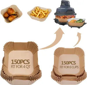 300PCS Air Fryer Liners Disposable for Ninja Crispi,Air Fryer Accessories for Ninja Crispi 4-In-1 Portable Glass Cooking System,Suitable for Ninja Crispi Containers Ecfvtp