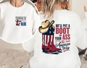 Toby Keith TShirt, Courtesy of the Red, White and Blue In 4th of July Sweatshirt Hoodie