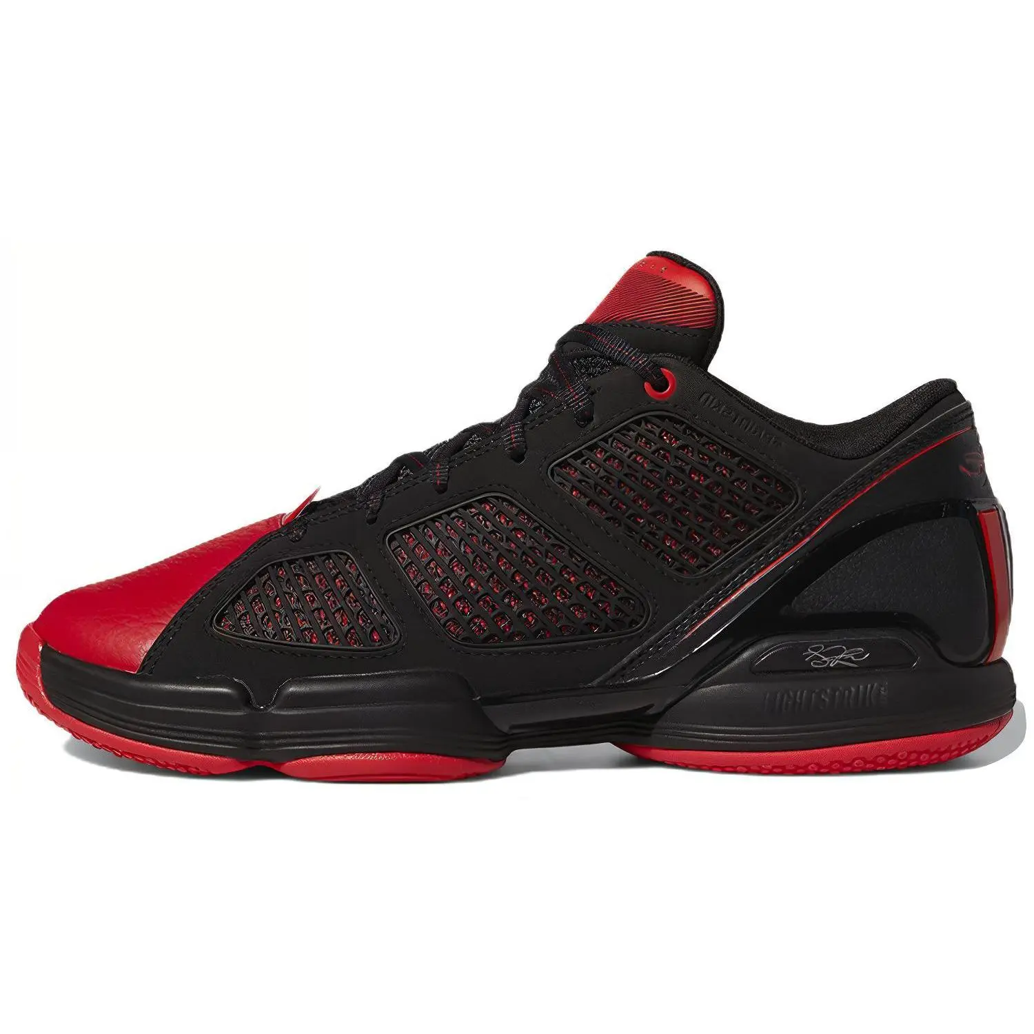 Adidas Adizero Rose 1.5 Low Restomod Black Vivid Red' Cushioned Breathable Basketball Shoes Men's GX6882
