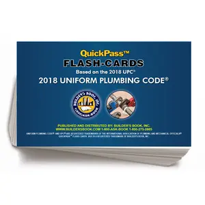 Uniform Plumbing Code QuickPass Flash-Cards based on the 2018 UPC