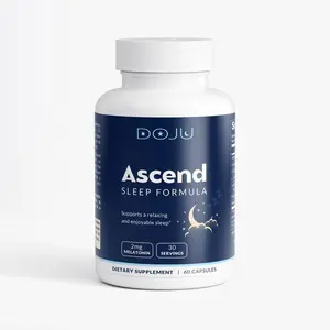 DOJU Ascend Sleep Formula - Natural Ingredients for Restful & Rejuvenating Sleep with 2mg Melatonin 60 Capsules 30 Servings