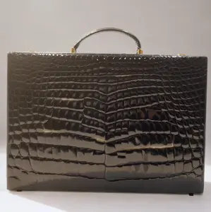 Pre-owned BALLY As Seen On Screen As Seen On Screen M275 Crocodile Leather Handbag Black Top Handle ️ $999