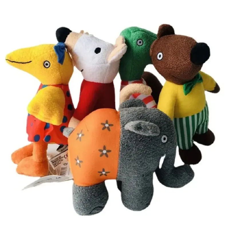 Cute mouse and friends squirrel and crocodile plush toys, suitable for children's birthday gifts, 25cm
