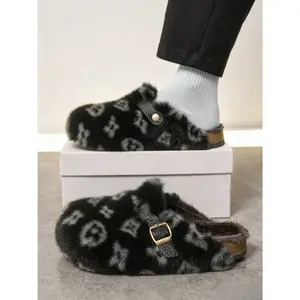 Premium Faux Fur Slippers for Men & Women, Anti-Slip Plush House Slippers, Warm Indoor & Outdoor Home Footwear, Casual Winter Fluff Lined Boot Slippers, Perfect Holiday & Festival Gift