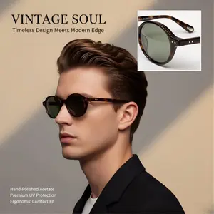 Unisex Retro Round Sunglasses Aesthetic Collection, Timeless Multi-Color UV400 Protection Lightweight Sun Glasses for Men Women Daily Wear Vacation Casual