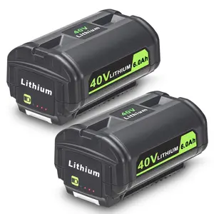 2 Pack 40V 6.0Ah Batteries Replacement for RYOBI 40Volt Battery OP4040A 4026 4030A 4050A 4060A1,  Compatible for RYOBI Collection Cordless Power Tools TikTokShopBlackFriday