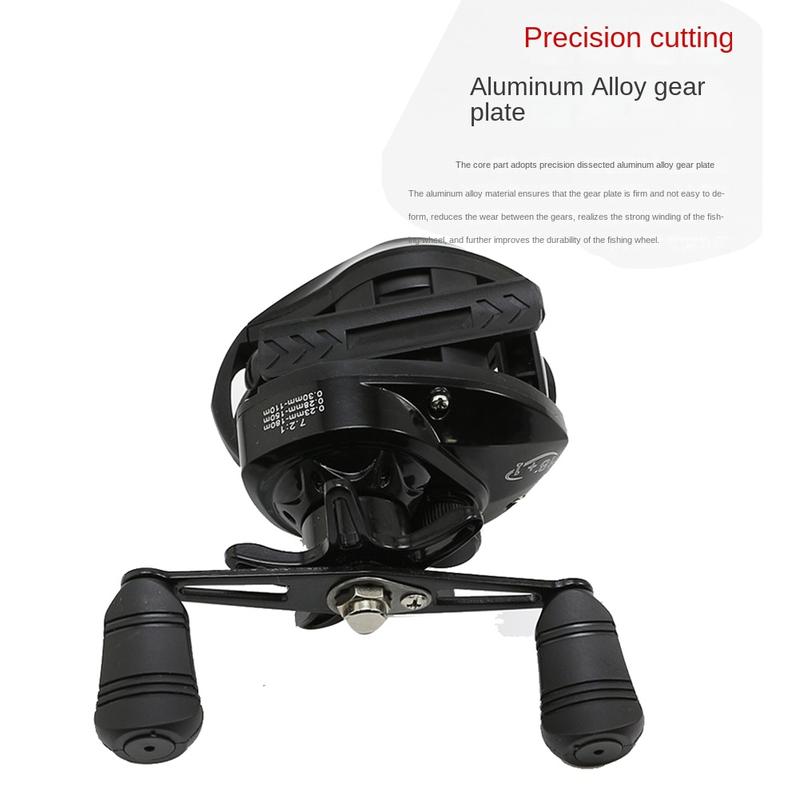 Valentine Gifts Water Drop Wheel Fishing Baitcasting Reel 18+1 Shaft 7.2:1 High Gear Metal Line Cup Sea Jig Wheel Left Hand