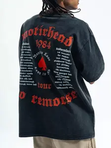 Men's Vintage Letter Graphic Washed T-Shirt