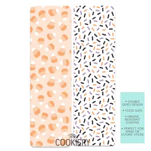 CANDY CORN GREASE-RESISTANT FOOD SAFE COOKIE CARD BACKERS - THE COOKIERY