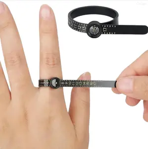 2pcs Adjustable Ring Sizer Belt, Plastic Finger Size Measuring Tool with US Sizes, Reusable Ring Gauge for Jewelry Shopping