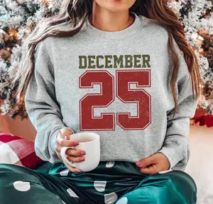 Retro Christmas Sweatshirt: December 25 Shirt, Festive Holiday Sweater