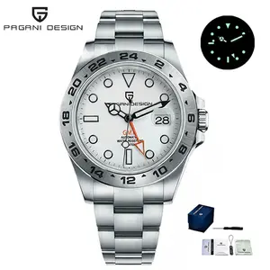 New Retro Men's Diver Watch 42mm Sapphire Automatic Mechanical GMT Watch 100m Waterproof PD1682
