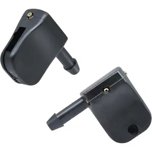 2 count Front Windshield Wiper Arm Washer Nozzle Jet Sprayer Nozzle Replacement Universal Fit For Wiper Arm 12mm,Renault Espace 3, VW Crafter  Etc. Black