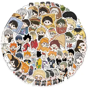 50PCS Japanese Anime Haikyu Cute Graffiti Stickers DIY Phone Guitar Laptop Notebook Suitcase Cup Waterproof Sticker Decals