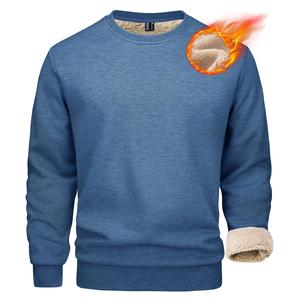 MAGCOMSEN Men's Sherpa Lined Sweatshirts Fleece Pullover Basic Tops Warm Crewneck Spring Winter Sweatshirt Fallfreshness Outdoorfun