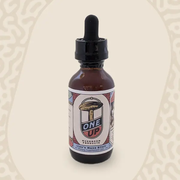Lion's Mane Elixir Dietary Supplement - Boosts Focus and Memory, Stimulates Nerve Growth and Regeneration - Edible Mushroom Wellness Supplement