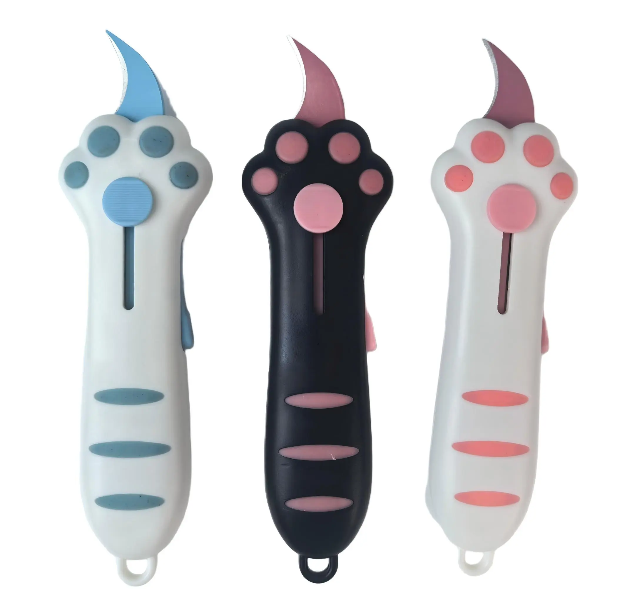 Cat Paw Box Cutter Cute Retractable Cat Box Cutter with Safety Lock, Mini Utility Knife with Ergonomic Paw Handle, Stainless Steel Blade for Opening Packages, Cardboard, Cartons & Tape Cat Lover Gift