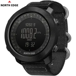 NORTH EDGE APACHE Men's Sports Digital Watch 50MM Large Dial Running Swimming Outdoor Military Watch Altimeter Compass 50M Waterproof Field Watches for Man Casual Trendy Wristwatch