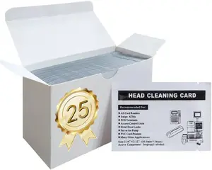 25PCS Credit Card Reader Cleaning Cards CR80 Dual Side POS Swipe Card Reader Cleaner for MSR90 MSR605X MSR X6 etc.