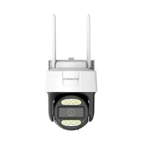 CASACOP 2K Outdoor Security Cameras, 4MP Pan-Tilt 360° View IP Surveillance Camera, 2.4G WiFi Dome Cameras for Home Security, Motion Detection and Siren, 2-Way Audio, Full Color Night Vision, Waterproof Ptz