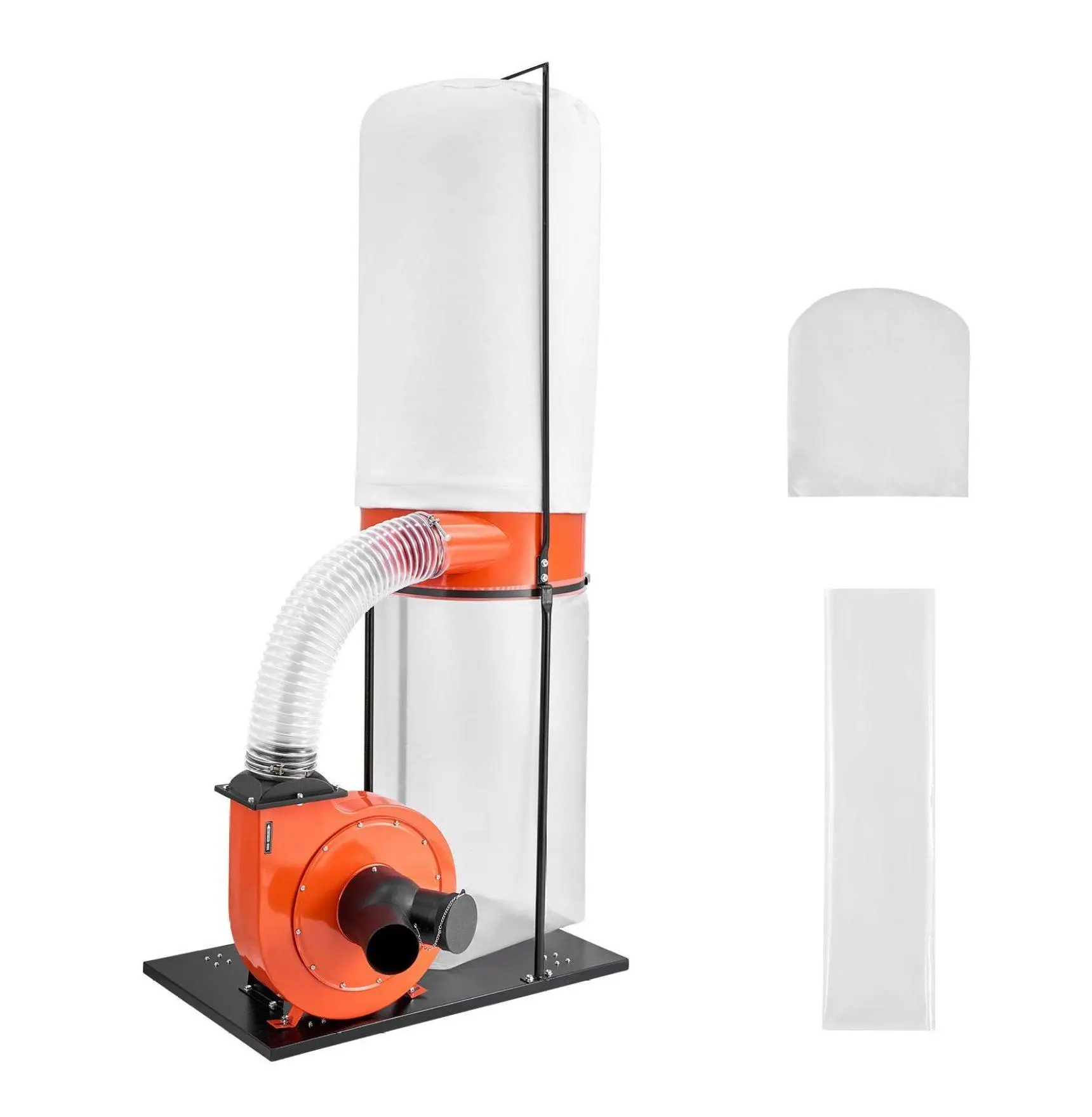 Dust Collector 1200 CFM 2.5 Micron, 2HP Sawdust Collector System, 42 Gallon Wood Dust Collector with Bags, 3400 RPM for Woodworking Shop Vortex Cone 2 hp