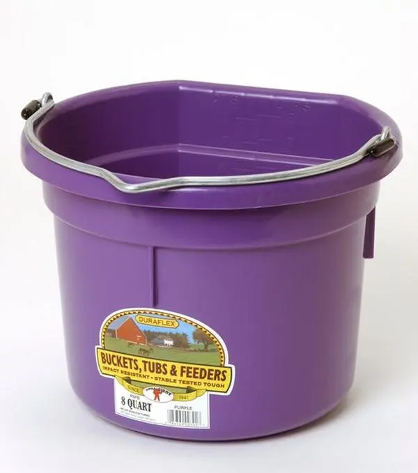 212 MAIN P8FB 8 qt. Flat-Back Purple Cleaning Bucket - Home Supplies, Compact Size, Additional Ribs Under Rim, Grooved Finger Grips, Home Care Container