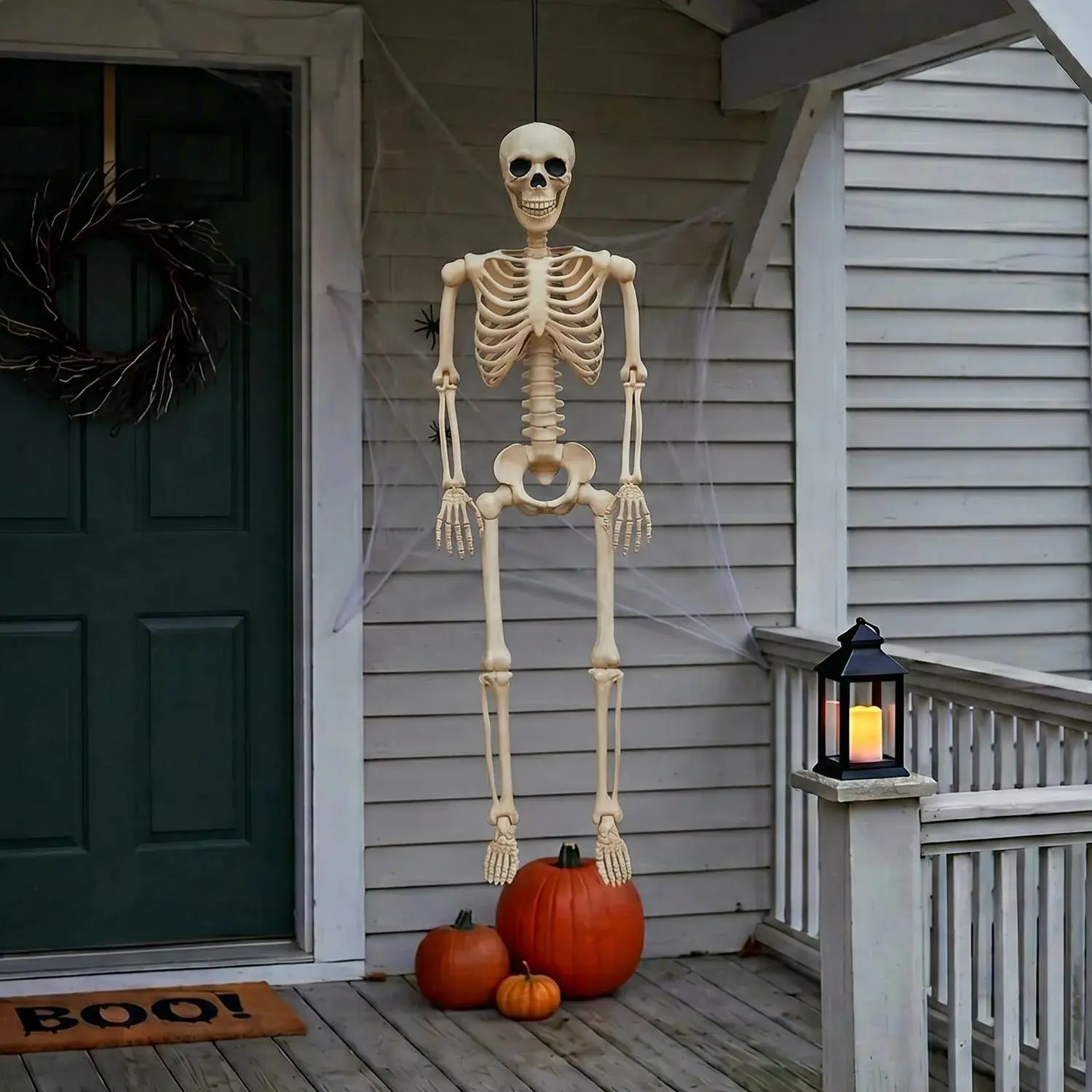 Hanging Multi Pose-N-Stay Skeleton Halloween Decoration, 36"