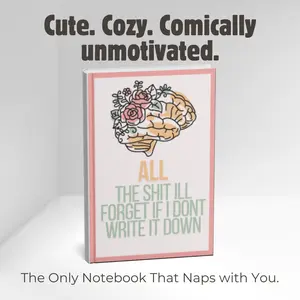 Funny Notebook for Adults Snarky Lined Journal 6x9" for Notes To-Dos & Brain Dumps Gift for Forgetful People 120 Lined Pages Cozy Design