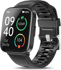 Smart Watch, 5ATM Waterproof Fitness Tracker Men's Smart Watch, 1.8 Touch Screen Fitness Watch with Sleep Monitoring Pedometer Notifications Weather 100 Sports Modes Smart Watch for Android iOS Phones