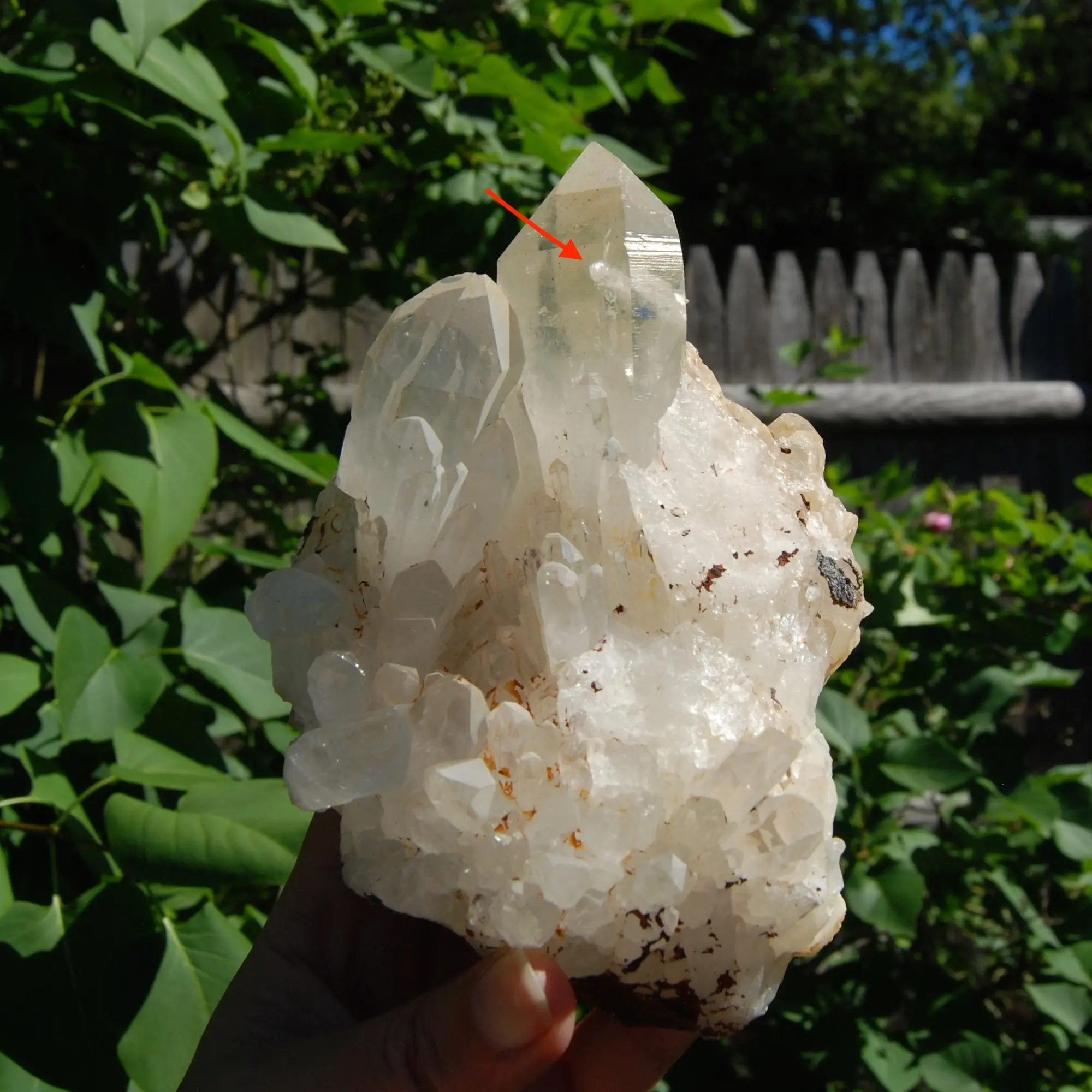 1.7lb 6" Inner Child Manifestation Clear Quartz Crystal Lightbrary Cluster Starbrary, Mali mcc2