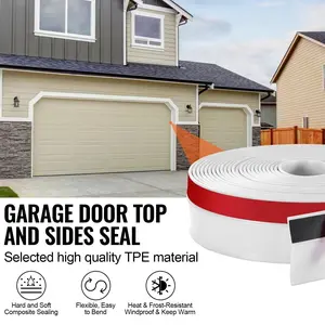 34 FT Garage Door Top and Sides Seal Strip  Universal Weather Stripping Waterproof Tape Self-Adhesive