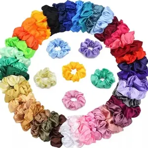 60 Colors Satin Hair Ties, Elastic Satin Hair Bands, Versatile Hair Accessories for All Occasions, Stylish and Durable Hair Accessory