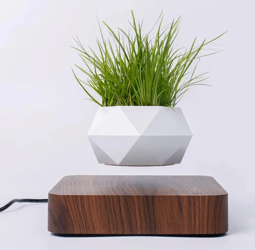 LEVITASY - Levitating Air Bonsai Pot, Rotation Flower Pot Planters, Magnetic Levitation Suspension Floating Pot, Potted Plant Home Desk Decore in Flower Pots & Planters from Home & Garden