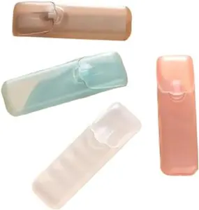 Portable Storage Box, Translucent Toothpick Organizer, 8.4x2.5cm, Small Parts Container, Compact Travel Case, Lightweight Clear Holder, Practical Daily Use Design, for Home, Office, Party, Wedding(4,random color)