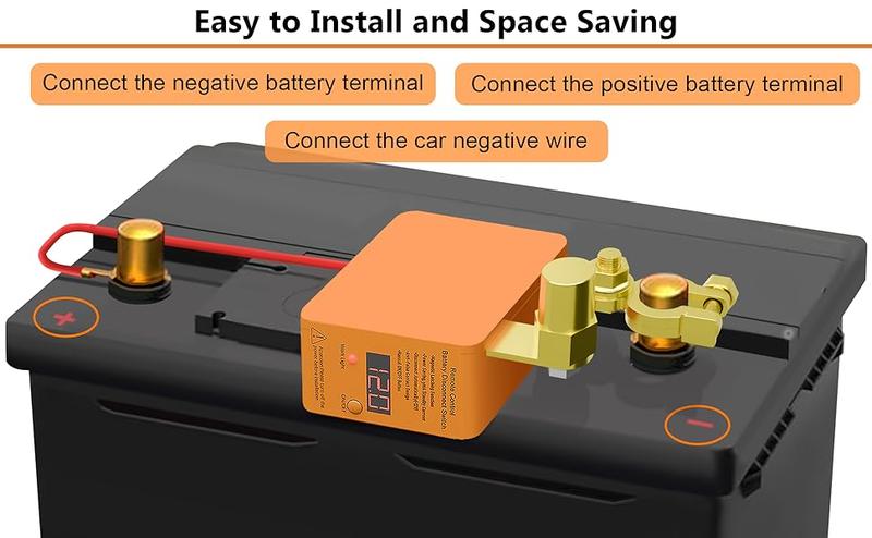AXIZITECH Remote Battery Disconnect Switch 12V 240A, Upgrade Smart Voltage Car Kill Switch Anti-Theft, Prevent Battery Drain, Remote Battery Kill Switch for Car, Truck, RV Flat Installation It can (Only control the battery)