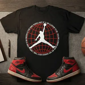 Abstract Michael Jordan WPAP T-Shirt – Inspirational Basketball Quote Graphic Tee