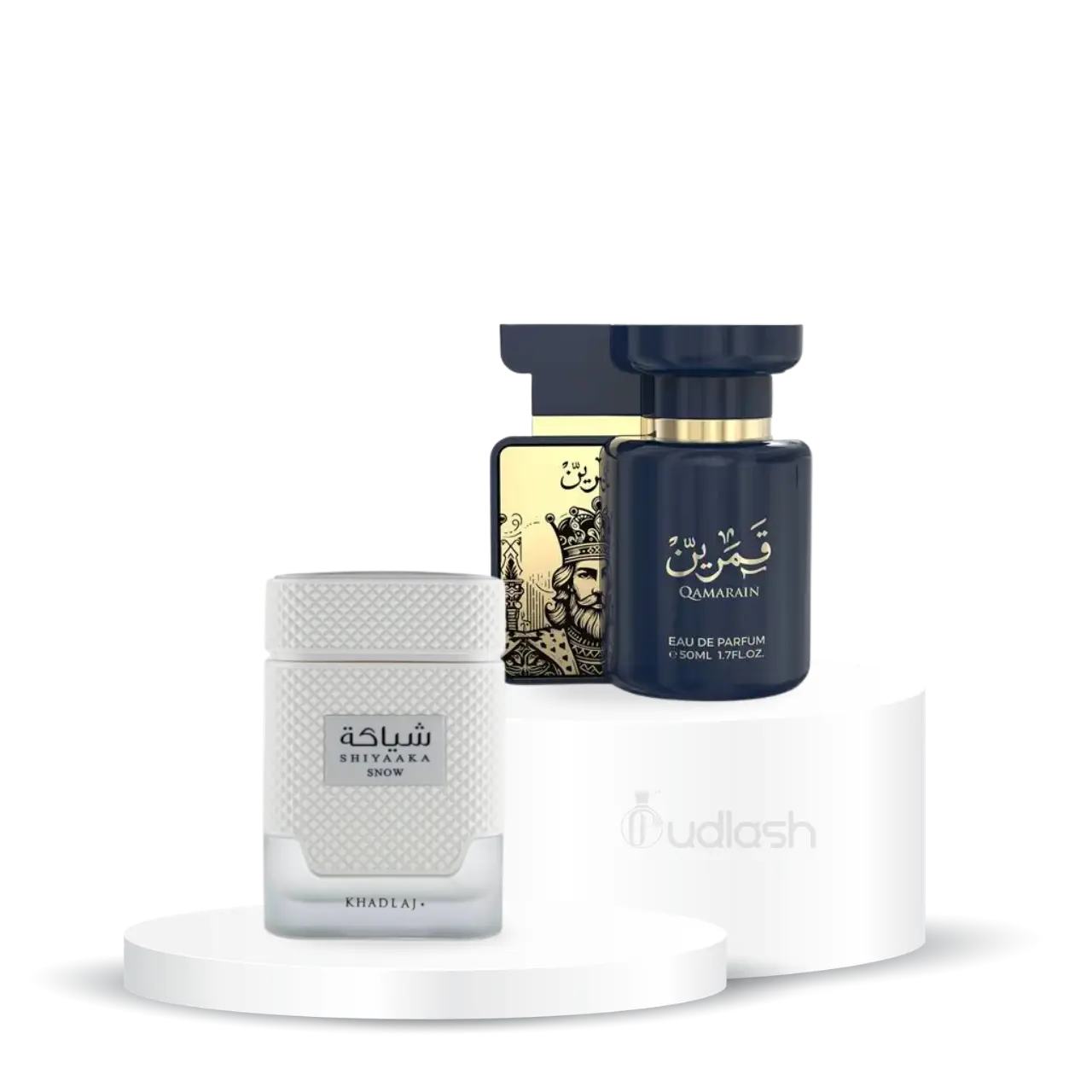 KHADLAJ Shiyaaka Snow + Qamarain Multi-Pack Alcohol-Based Eau De Parfum, Unisex Fragrance, 100 ML, Notes of Pineapple, Cedar & Oakmoss