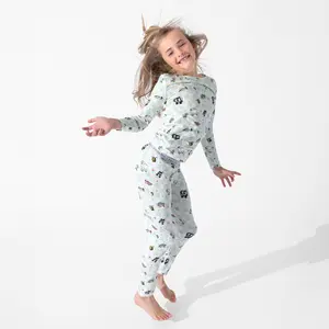Minecraft Sleep Repeat Bamboo Kids Pajamas