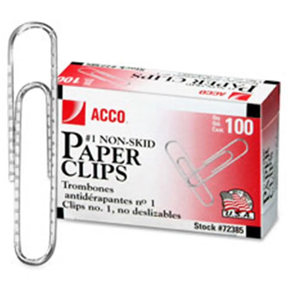 Acco Paper Clips for Paper Holding, 1.25 in. Size, .033 Gauge Steel, 1000-Pack, SR