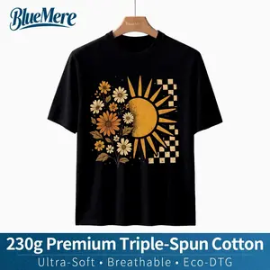 Premium 230g Cotton Graphic Tee -  Women's Streetwear, Breathable Soft-Feel DTG Print Unisex T-Shirt