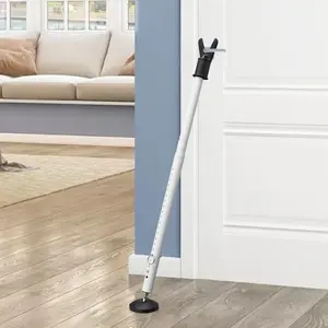 Door Stoppers ,Heavy Duty portable door lock,2-in-1 Adjustable Sliding Door Lock Bar,Door Barricade  Bars for Window,stop, Front Door, Patio Door, Apartment, Hotel Room (White)