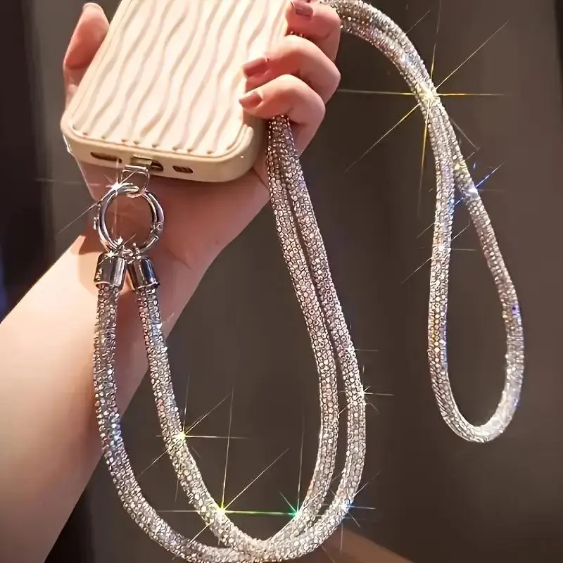 Fashion Luxury Sparkling Rhinestone Lanyard, Adjustable Multi-Function Strap for Phone Bags and Elegant Handbags, Trendy Shoulder Accessory, Phone Wrist Strap, Cell Phone Lanyard, Phone Accessories