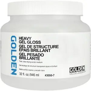 Heavy Gel Gloss, 32 fl. oz. Jar, Professional Acrylic Gel Medium, Transparent
