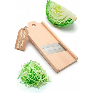Wooden Cabbage Shredder for Coleslaw & Sauerkraut - 17.7x6.7 in Slaw Slicer - Cabbage Grater for Coleslaw and Sauerkraut - Slaw Slicer  Maker
